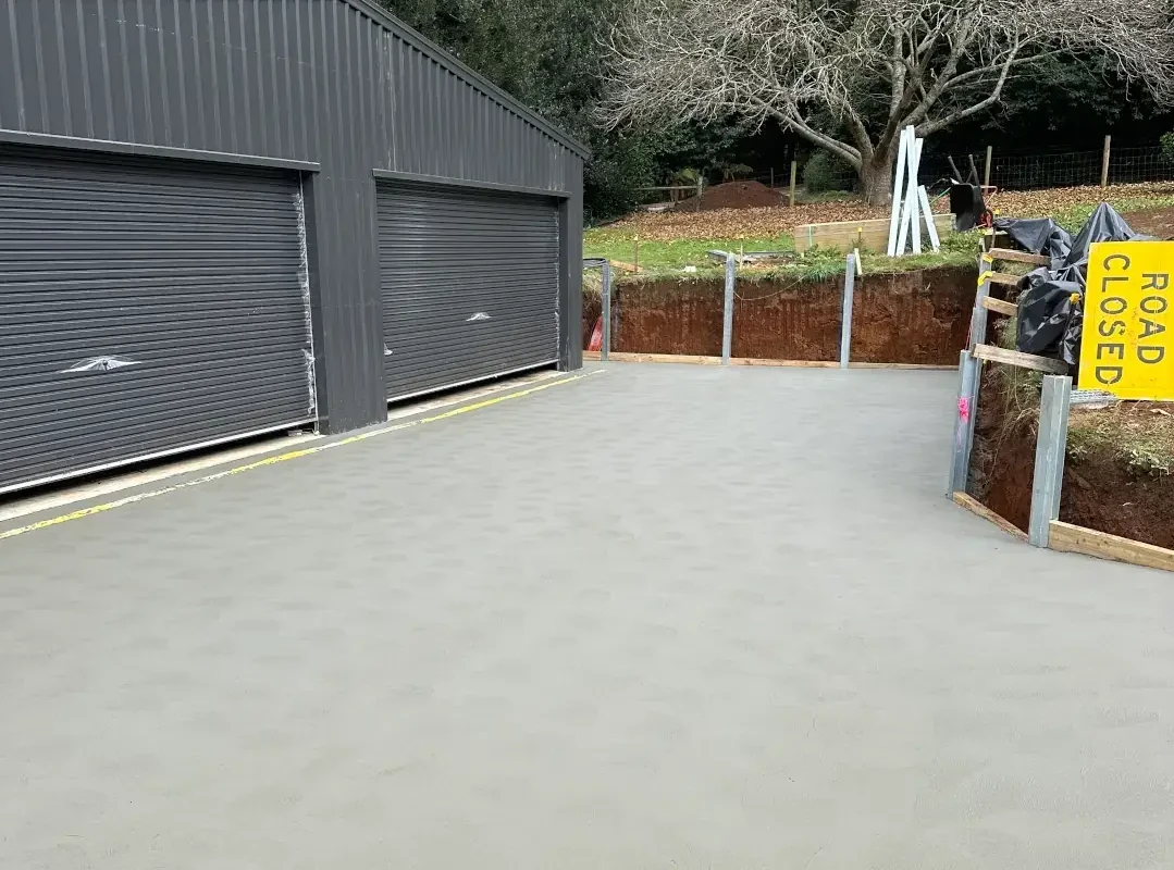 Concrete driveway