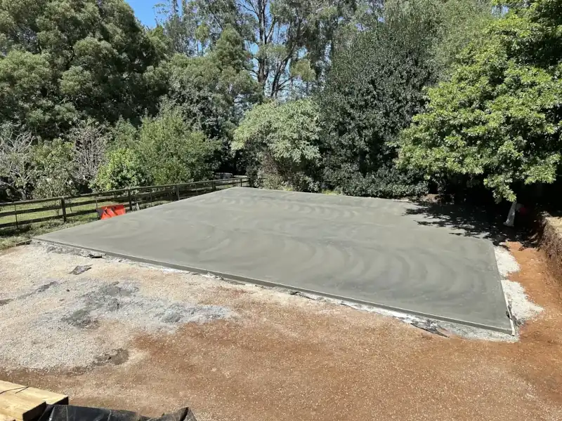 Completed concrete slab